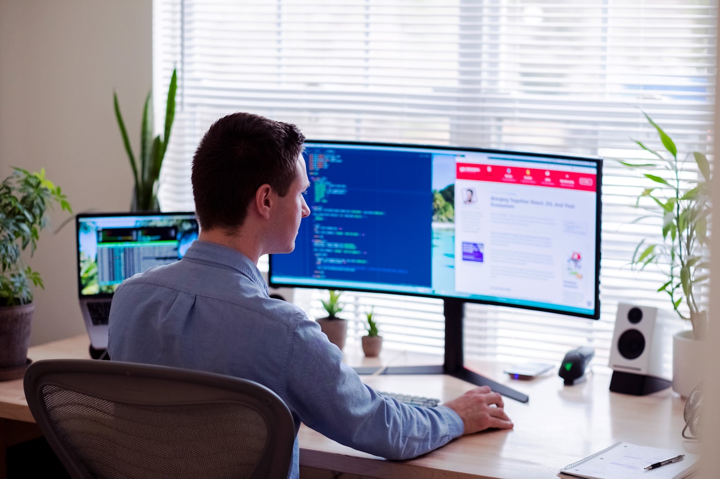 Workspace showing organized data panels